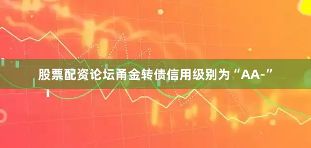 股票配资论坛甬金转债信用级别为“AA-”