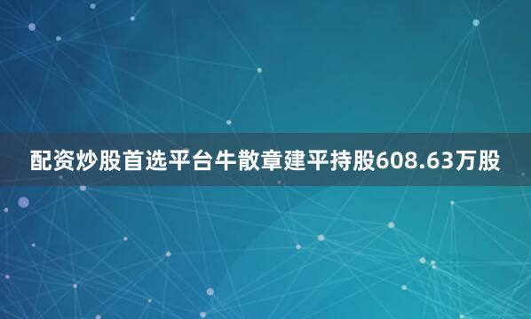 配资炒股首选平台牛散章建平持股608.63万股